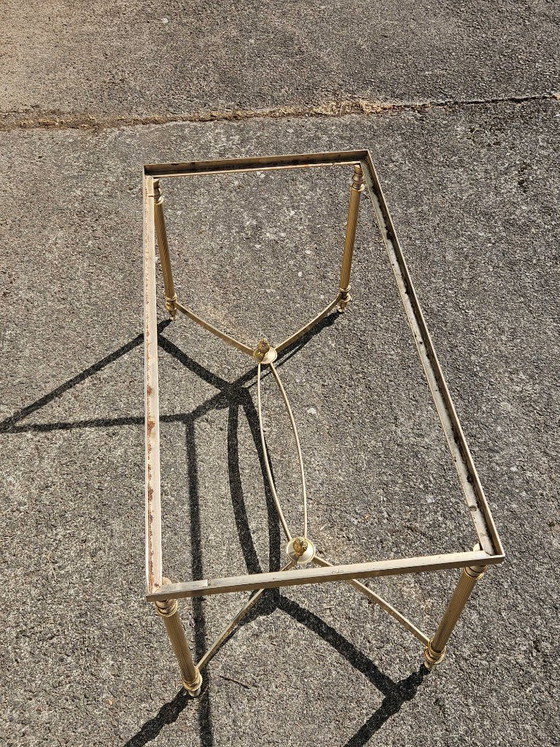 Image 1 of French Vintage Marble Coffee Table-Maison Jansen Cocktail Table-Lounge Table Hollywood Regency Style-70s