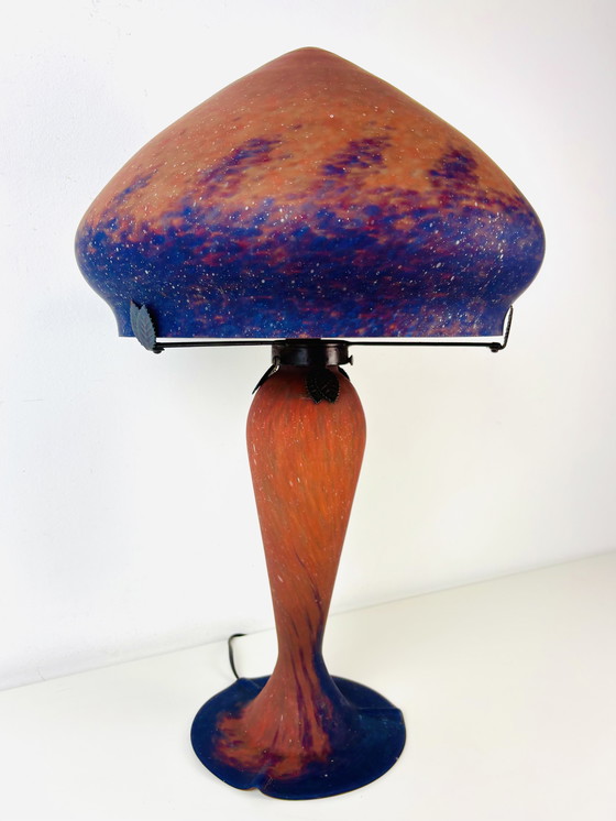 Image 1 of Französische Jugendstil-Pilzlampe pate de verre