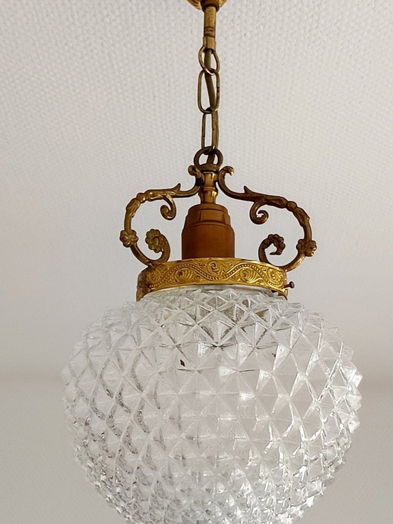 Ciondolo a forma di ananas in stile Hollywood Regency – Lampade a sospensione, Brass (photo 6 of 7)