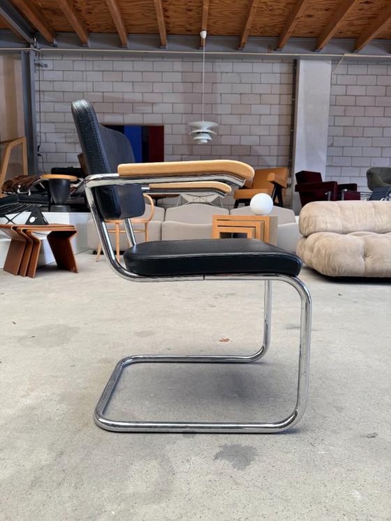 Silla Thonet S64 PV (juego de 4) – Sillas de comedor, Chrome, Leather (photo 3 of 9)