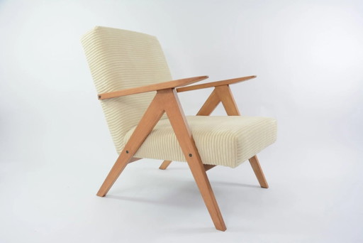 KOMPAS corduroy fauteuils - teak