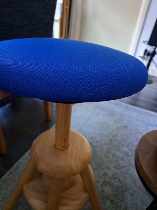 Balimo Wood Tabouret Ergonomique / Tabouret d'Équilibre – Bleu (Entraîneur de Siège)