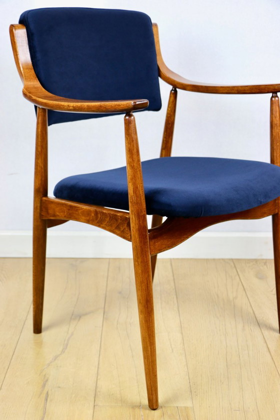 Poltrona da ufficio danese vintage - Blu navy – Axel Concept, Poltrone, Wood (photo 9 of 10)