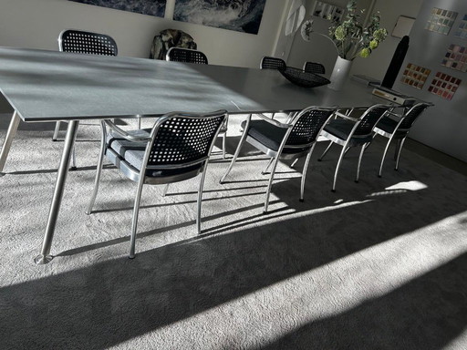 8 x Der Padova Silver Stuhl von Vico Magistretti 