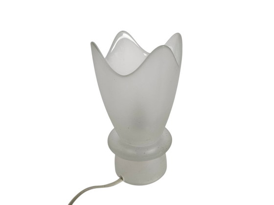 Image 1 of Tulpenleuchte – mattiertes Glas – 2 Tischlampen – Deutschland – 3. Viertel des 20. Jahrhunderts