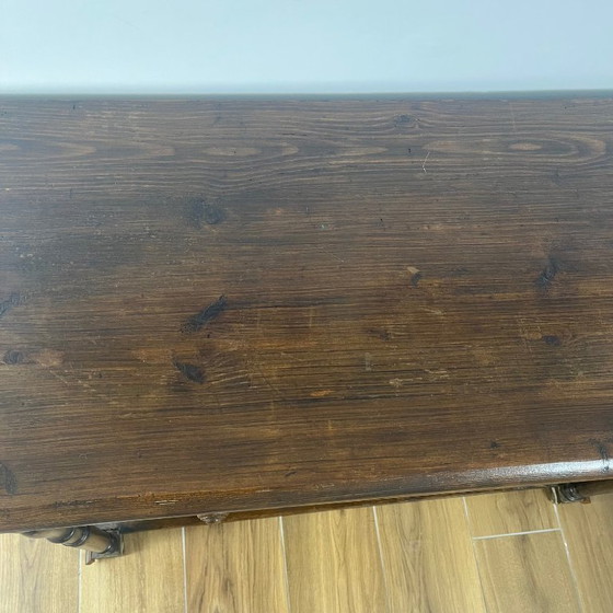 Image 1 of Console ancienne en bois massif – fin XIXᵉ / début XXᵉ siècle