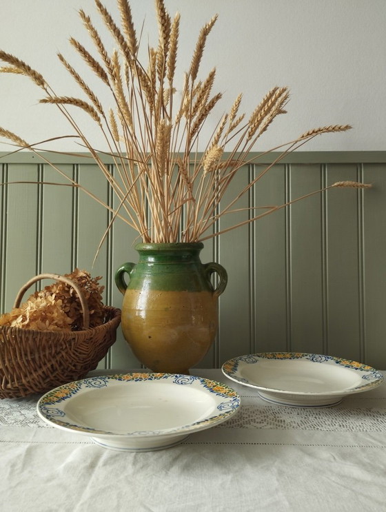 Image 1 of Pair of Art Deco ironstone mounted plates HBCM "Vaucluse"