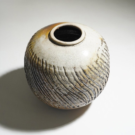 Image 1 of Sculptural vase in glazed ceramic, 1970s