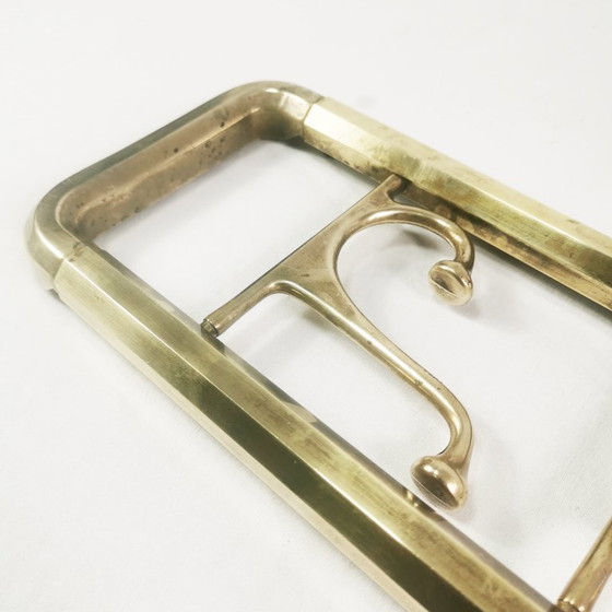 Perchero de pared Art Déco de latón, Austria, década de 1940. – Brass (photo 10 of 13)