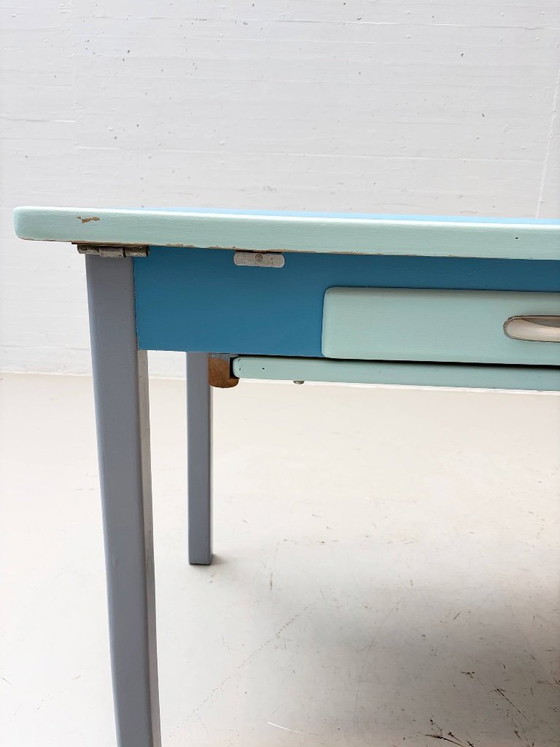 Vintage Kitchen Table Set with two Stools, 1960s – Dining tables, Wood (photo 6 of 20)
