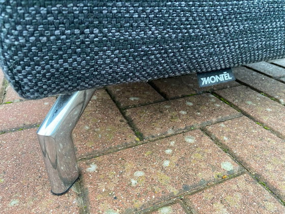 Image 1 of Bellissimo divano angolare in tessuto grigio Montel + sgabello