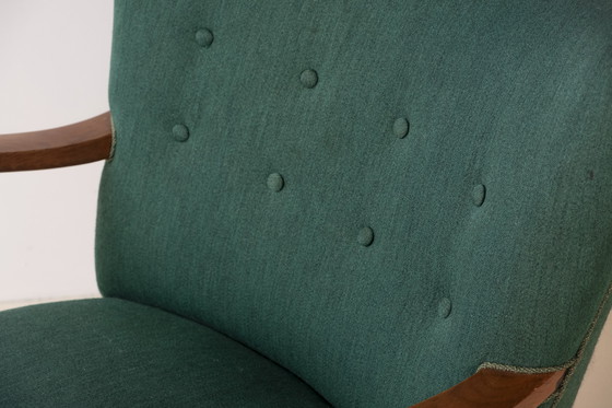 Image 1 of Dänischer Loungesessel im Stil von Fritz Hansen, 1930er Jahre Dänemark