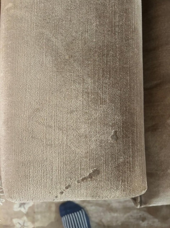 Taupe Samtsofa, Eric Kuster, Modulare Sofas, Stoff, Beige, Modern (Foto 3 von 8)