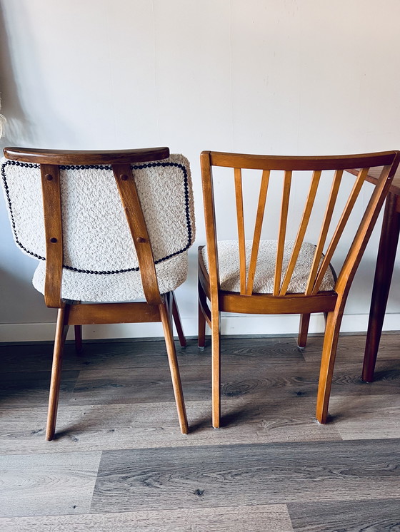 Image 1 of Table de salle à manger style années 50 avec 4 chaises
