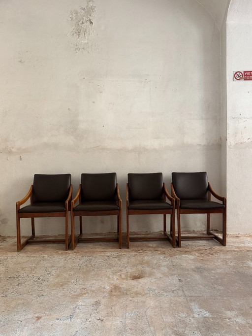Vintage wooden chairs from Italy