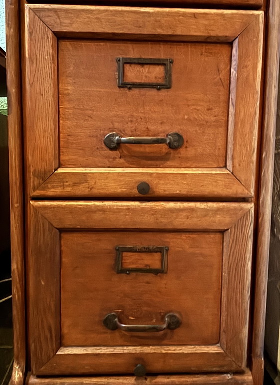 Vintage Filing Cabinet Art Deco/Early Industrial - 1920s – Metal, Wood (photo 2 of 14)