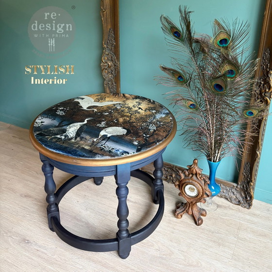 Tisch Orientalischer Kranich, Beistelltische, Holz, Mehrfarbig (Foto 4 von 5)