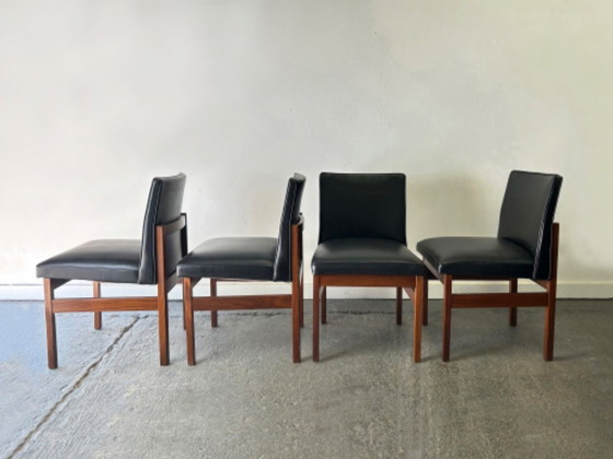 Image 1 of Set of 4 Mid-Century 1960s solid teak dining chairs by Peter Hayward for Vanson