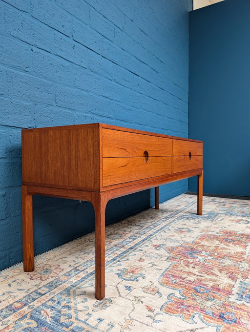 Vintage hall furniture chest of drawers, Kai Kristiansen for Aksel Kjersgaard, 1960s