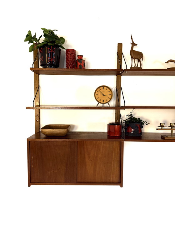 Image 1 of Vintage Danish modular teak wall system '60