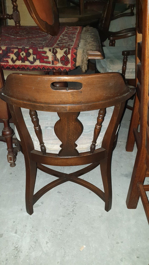 4 poltrone da pranzo classiche in rovere