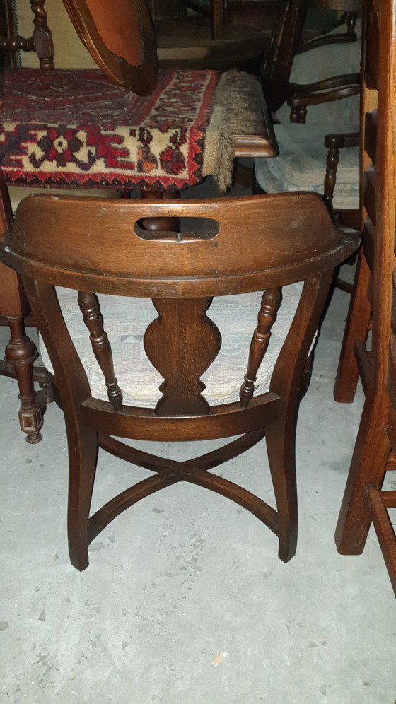 Image 1 of 4 poltrone da pranzo classiche in rovere