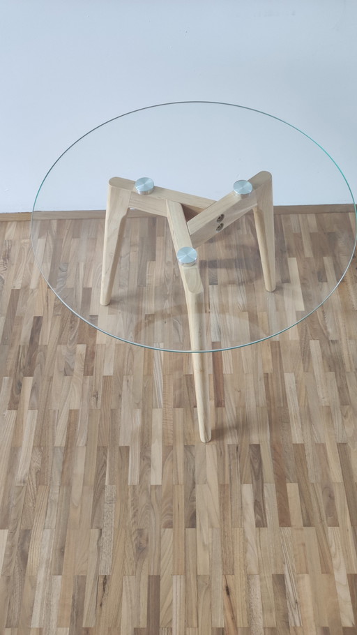 Side Table Glass and Wood