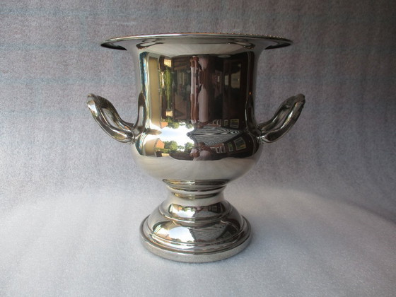 Image 1 of Seau à glace, en argent massif France, 1980, rafraîchisseur de champagne.