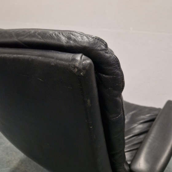 Image 1 of Strassle Vintage leather armchair swivel chair swivel chair