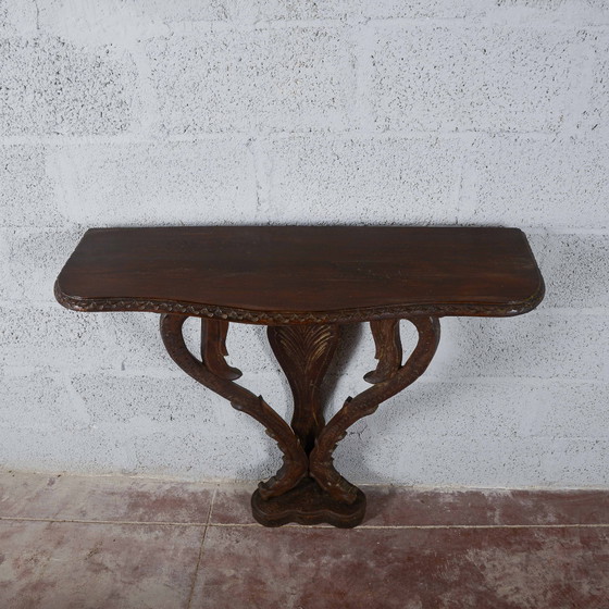 Petite Console Murale Style Empire – Bois, Klassiek (photo 5 of 10)