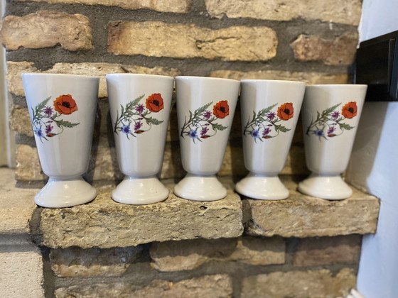5 Revol France Porseleinen Voet Bekers – Tafelwaar, Porcelain (photo 3 of 5)
