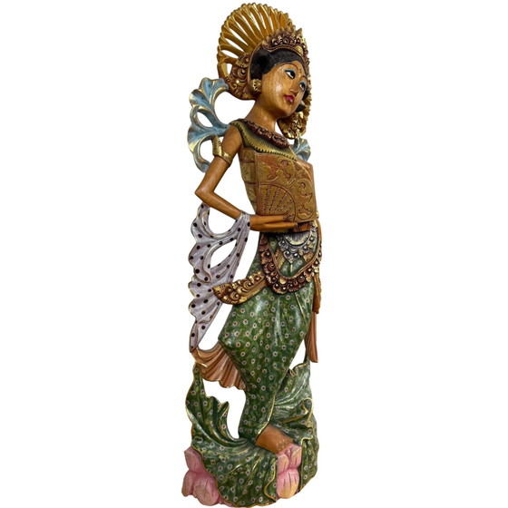 De Hemelse Danseres: Handgesneden Balinese Legong | 71 cm Symbool van Gratie en Goddelijke Harmonie (photo 2 of 9)