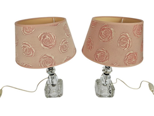 Hollywood Regency - Importato - Cristallo al piombo tagliato a mano - Lampade da tavolo (2) - Anni '60