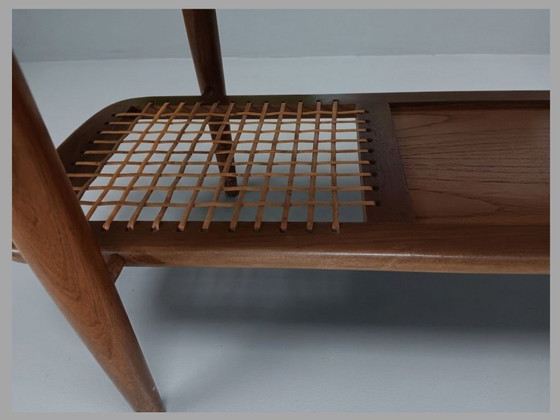 Image 1 of Louis van Teeffelen Coffee Table No. 37 – Teak & Rattan, Webe, 1960s