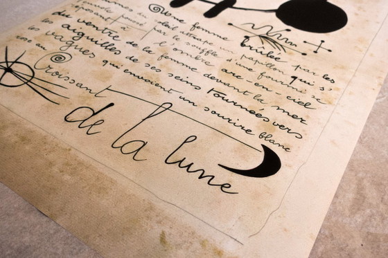 Image 1 of L’été Poème-image Soleil et Lune de Joan Miró 1927 - Affiche 50 × 70 cm