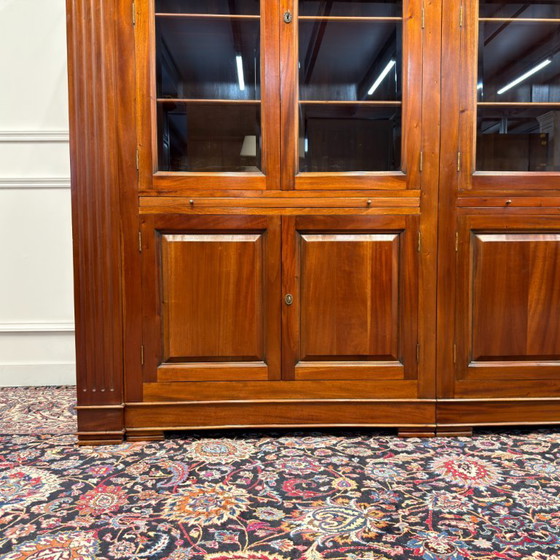 Classic English Bookcase with Columns – Glass, Wood (photo 10 of 20)