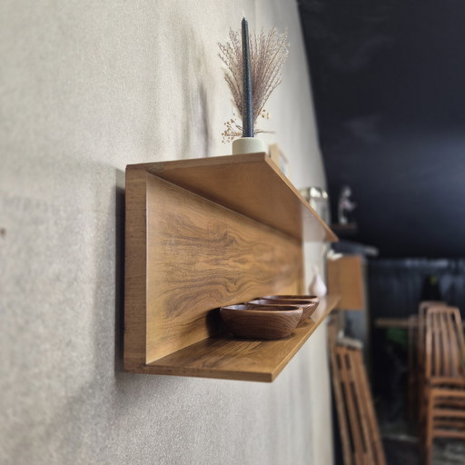 Wilhelm Renz, Walter Wirz vintage wall shelf bookshelf 60's