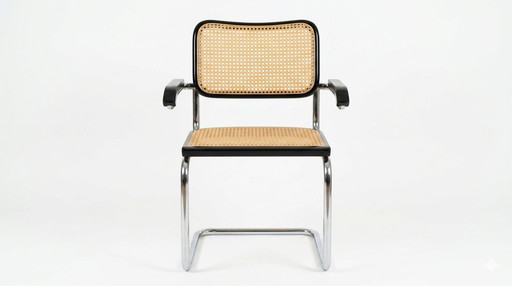 Fauteuil Cesca B64 noir Bauhaus Marcel Breuer, Italie