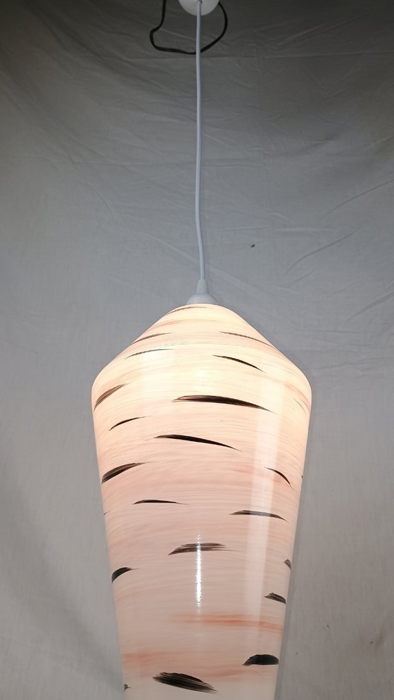 Image 1 of Rara lampada a sospensione francese in stile Mid-Century Modern nello stile di LUNEL