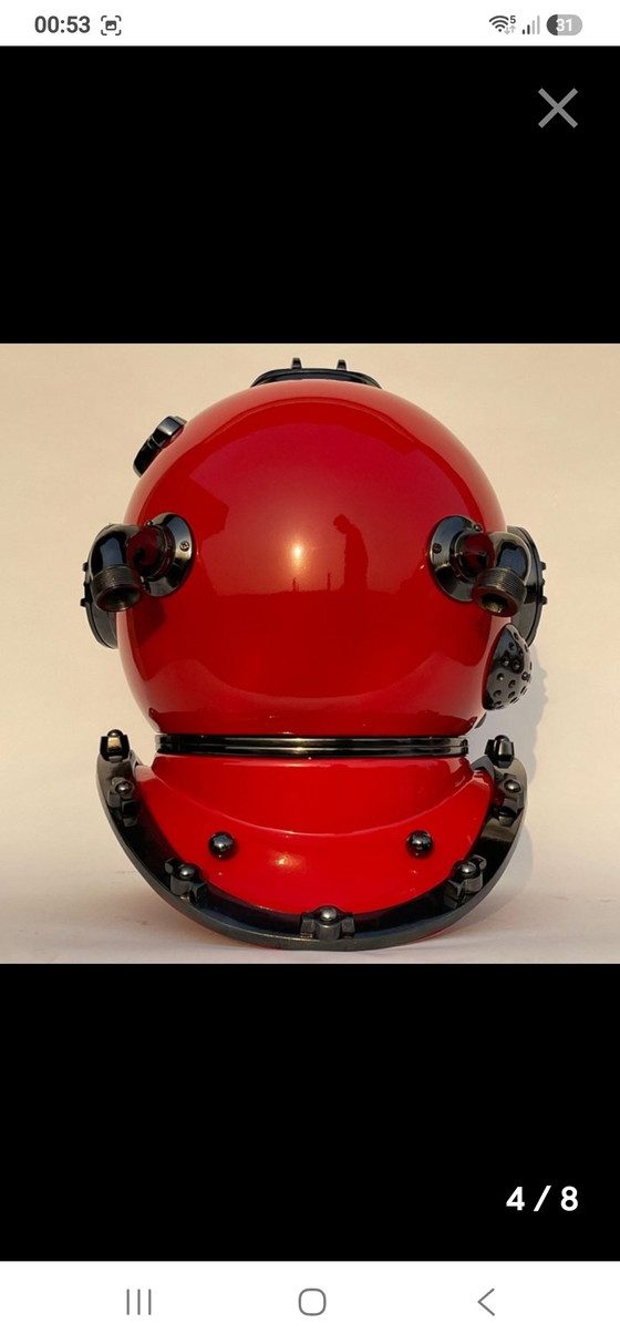 Casco da Palombaro Mark V Morse XXL – Ottone & Acciaio – Decorazione Marina – Morse Diving Equipment Co. Inc (photo 4 of 6)