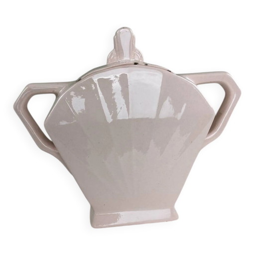 Art Deco rosa Zuckerdose