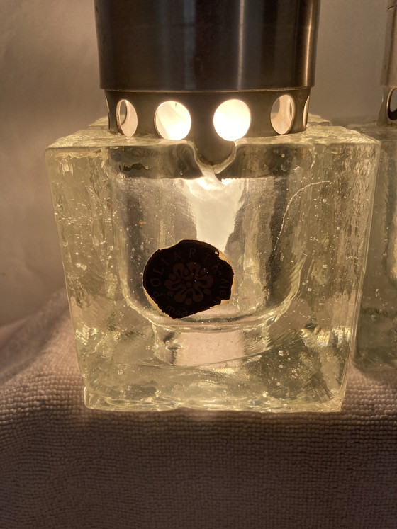 Image 1 of 2 faretti vintage di Sciolari per Poliarte, in vetro di Murano