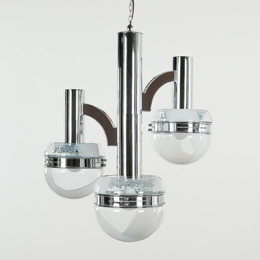 Space Age chandelier, Murano glass, 1970s, made in Italy