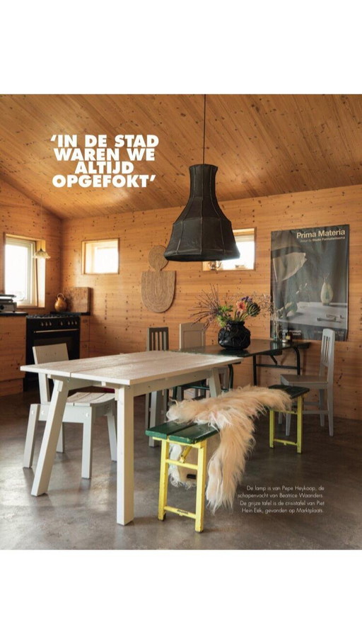 Leather lampshade by Pepe Heykoop for Tiny Miracle Foundation
