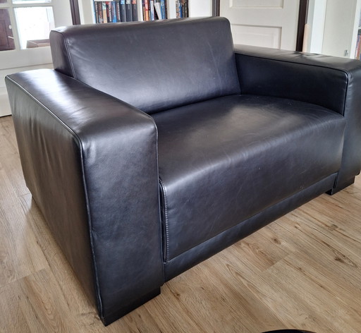 Lederen loveseat