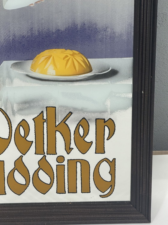 Image 1 of Vintage Oetker Pudding Reclamespiegel – zeldzaam & decoratief