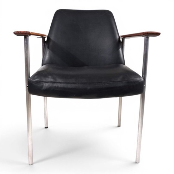 Image 1 of Leren fauteuil van Sven Ivar Dysthe voor Dokka Møbler, 1960