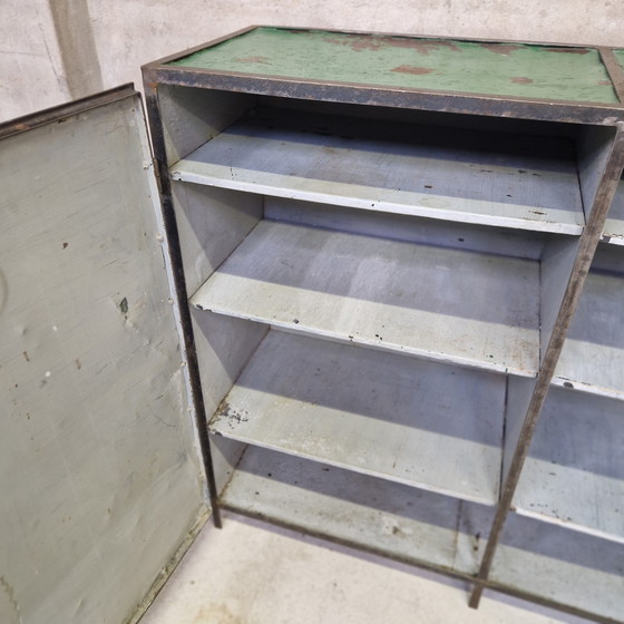 Image 1 of Industrial vintage cabinet highboard bar wall cabinet bookcase metal cabinet