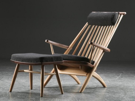 Tateishi Shoiji Chaise Lounge, Fauteuil en Kruk