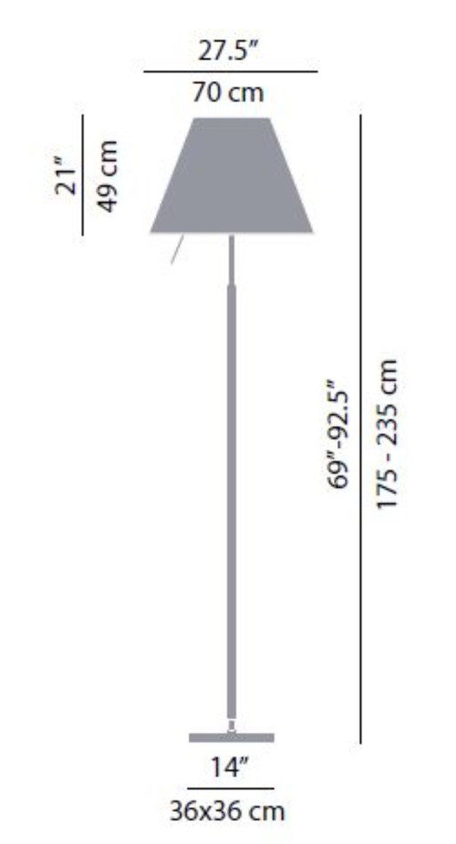 Lampadaire design LUCEPLAN GRANDE COSTANZA
